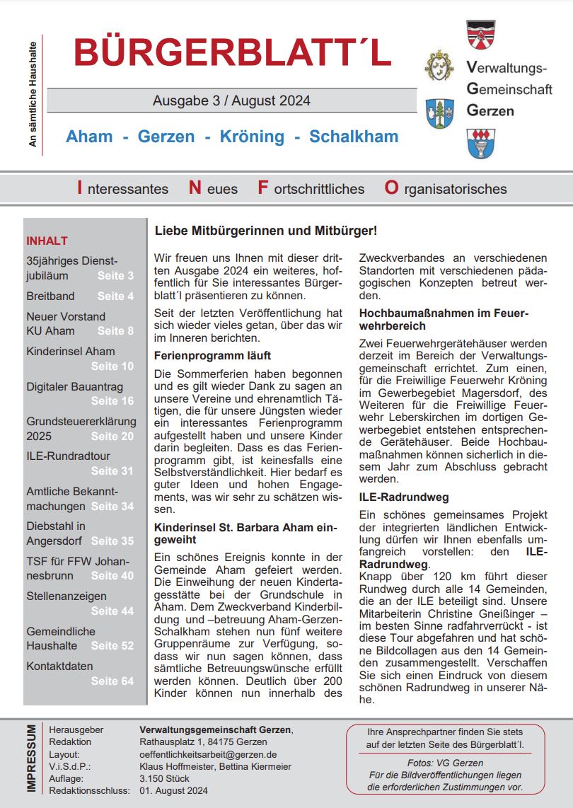Bürgerblatt´l August 2024