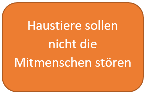 Haustiere solle nicht die Mitmenschen stören